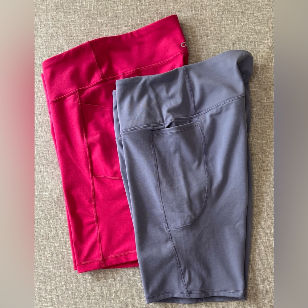 Bike Shorts GAP pink and GAIAM purple Women’s Large